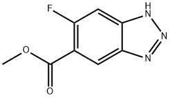 methyl 6-fluoro-1H-benzo[d][1,2,3]triazole-5-carboxylate Struktur