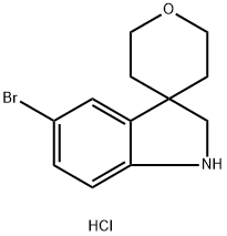 5-BROMO-1,2-DIHYDROSPIRO[INDOLE-3,4-OXANE] HCL Struktur