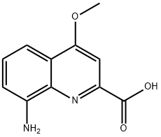 8-Amino-4-methoxy-quinoline-2-carboxylic acid Struktur