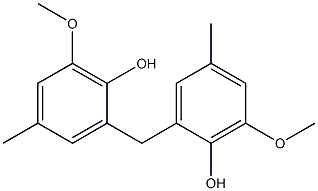 Phenol, 2,2'-methylenebis[6-methoxy-4-methyl- Struktur