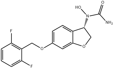 Urea,N-[(3S)-6-[(2,6-difluorophenyl)methoxy]-2,3-dihydro-3-benzofuranyl]-N-hydroxy- Struktur