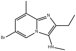 6-bromo-2-ethyl-N,8-dimethylimidazo[1,2-a]pyridin-3-amine Struktur