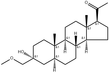 1-((3R,10S,13S,17S)-3-hydroxy-3-(methoxymethyl)-10,13-dimethylhexadecahydro-1H-cyclopenta[a]phenanthren-17-yl)ethanone Struktur