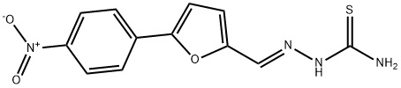 (E)-2-((5-(4-nitrophenyl)furan-2-yl)methylene)hydrazine-1-carbothioamide Struktur