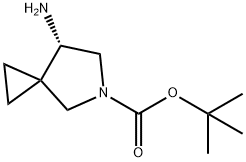 tert-butyl (7S)-7-amino-5-azaspiro[2.4]heptane-5-carboxylate Struktur