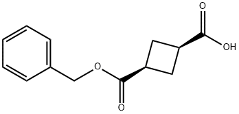 cis-Cyclobutane-1,3-dicarboxylic acid monobenzyl ester Struktur