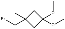 (3,3-DIMETHOXY-1-METHYLCYCLOBUTYL)METHYLBROMIDE Struktur