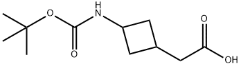 2-(3-([(TERT-BUTOXY)CARBONYL]AMINO)CYCLOBUTYL)ACETIC ACID Struktur