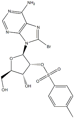 Adenosine, 8-bromo-, 2'-(4-methylbenzenesulfonate) Struktur