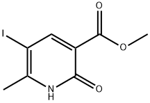 5-Iodo-6-methyl-2-oxo-1,2-dihydro-pyridine-3-carboxylic acid methyl ester Struktur