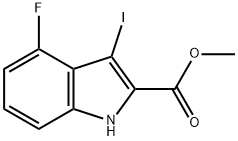 methyl 4-fluoro-3-iodo-1H-indole-2-carboxylate Struktur