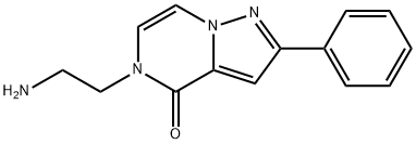 5-(2-Amino-ethyl)-2-phenyl-5H-pyrazolo[1,5-a]pyrazin-4-one Struktur