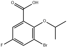 3-BROMO-5-FLUORO-2-ISOPROPOXYBENZOIC ACID Struktur