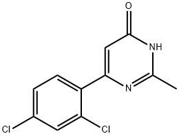 6-(2,4-dichlorophenyl)-2-methylpyrimidin-4-ol Struktur