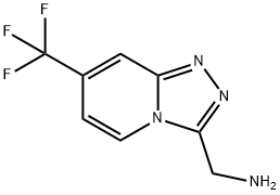 (7-(trifluoromethyl)-[1,2,4]triazolo[4,3-a]pyridin-3-yl)methanamine Struktur