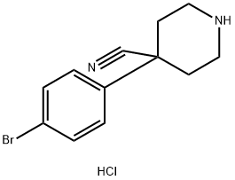 4-(4-bromophenyl)piperidine-4-carbonitrile hydrochloride Struktur