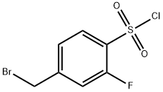 4-(Bromomethyl)-2-fluorobenzenesulphonyl chloride Struktur