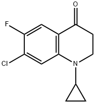 7-CHLORO-1-CYCLOPROPYL-6-FLUORO-2,3-DIHYDROQUINOLIN-4(1H)-ONE Struktur