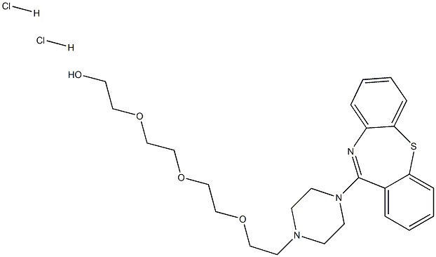 2-(2-(2-(2-(4-(Dibenzo[b,f][1,4]thiazepin-11-yl)piperazin-1-yl)ethoxy)ethoxy)ethoxy)ethanol dihydrochloride Struktur