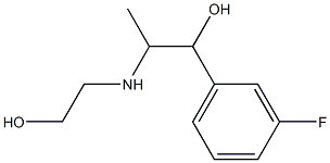 1-(3-fluorophenyl)-2-((2-hydroxyethyl)amino)propan-1-ol Struktur