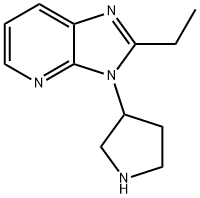 2-ethyl-3-(pyrrolidin-3-yl)-3H-imidazo[4,5-b]pyridine Struktur