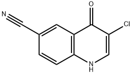 3-Chloro-4-oxo-1,4-dihydro-quinoline-6-carbonitrile Struktur