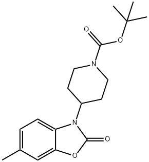 TERT-BUTYL 4-(6-METHYL-2-OXOBENZO[D]OXAZO L-3(2H)-YL) PIPERIDINE-1-CARBOXYLATE Struktur