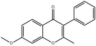 4H-1-Benzopyran-4-one, 7-methoxy-2-methyl-3-phenyl- Struktur