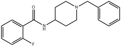 Benzamide, 2-fluoro-N-[1-(phenylmethyl)-4-piperidinyl]- Struktur