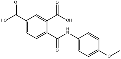 4-((4-methoxyphenyl)carbamoyl)isophthalic acid Struktur