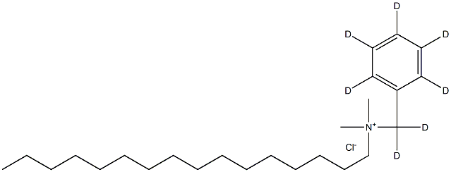 [dideuterio-(2,3,4,5,6-pentadeuteriophenyl)methyl]-hexadecyl-dimethylazanium:chloride Struktur