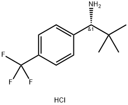 (1R)-2,2-DIMETHYL-1-[4- (TRIFLUOROMETHYL)PHENYL]PROPYLAMINE HYDROCHLORIDE Struktur