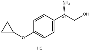 (S)-2-Amino-2-(4-cyclopropoxyphenyl)ethanol hydrochloride Struktur