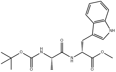 N-[(1,1-Dimethylethoxy)carbonyl]-L-alanyl-D-tryptophan Methyl Ester Struktur