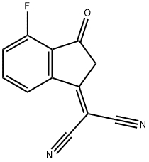 2-(4-Fluoro-2,3-Dihydro-3-oxo-1H-Inden-ylidene)-Propanedinitrile Struktur