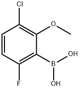 3-Chloro-6-fluoro-2-methoxyphenylboronic acid Struktur