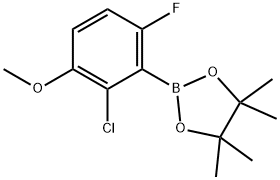 2-Chloro-6-fluoro-3-methoxyphenylboronic acid pinacol ester Struktur