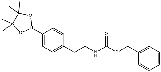 Benzyl 4-(4,4,5,5-tetramethyl-1,3,2-dioxaborolan-2-yl)phenethylcarbamate Struktur