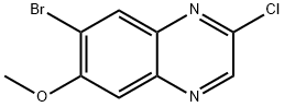 7-Bromo-2-chloro-6-methoxyquinoxaline Struktur