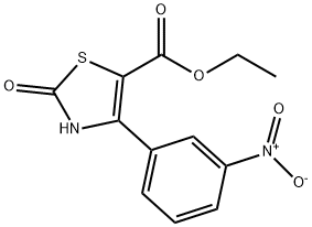 ethyl 4-(3-nitrophenyl)-2-oxo-2,3-dihydro-1,3-thiazole-5-carboxylate Struktur