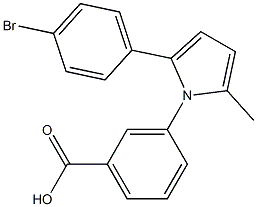 Benzoic acid,3-[2-(4-bromophenyl)-5-methyl-1H-pyrrol-1-yl]- Struktur