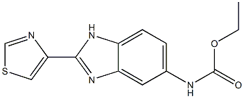 5-Benzimidazolecarbamicacid, 2-(4-thiazolyl)-, ethyl ester (8CI) Struktur