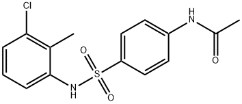 N-(4-{[(3-chloro-2-methylphenyl)amino]sulfonyl}phenyl)acetamide Struktur