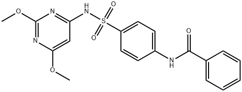 N-(4-(N-(2,6-dimethoxypyrimidin-4-yl)sulfamoyl)phenyl)benzamide Struktur