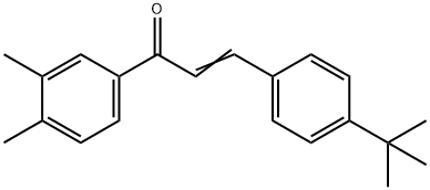 (2E)-3-(4-tert-butylphenyl)-1-(3,4-dimethylphenyl)prop-2-en-1-one Struktur