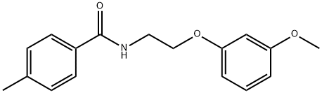 N-[2-(3-methoxyphenoxy)ethyl]-4-methylbenzamide Struktur