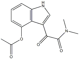 1H-Indole-3-acetamide, 4-(acetyloxy)-N,N-dimethyl-a-oxo- Struktur