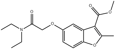 methyl 5-(2-(diethylamino)-2-oxoethoxy)-2-methylbenzofuran-3-carboxylate Struktur