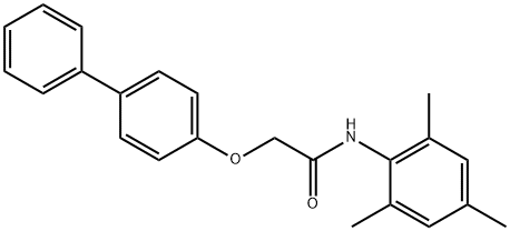 2-(4-biphenylyloxy)-N-mesitylacetamide Struktur