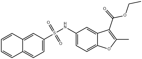 ethyl 2-methyl-5-(naphthalene-2-sulfonamido)benzofuran-3-carboxylate Struktur